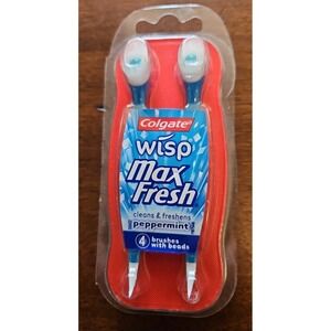 Colgate Wisp Max Fresh Peppermint 4 Pack Mini Brushes NEW
